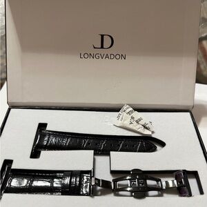 Black Leather Watch Strap